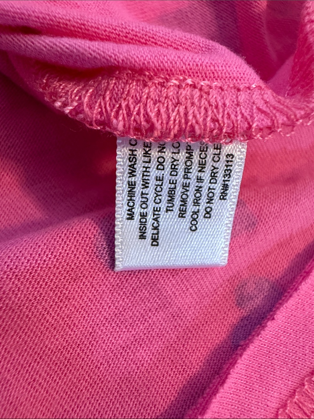 Lisa Todd Pink Tee with Purple Heart Pattern - Picture 6 of 7